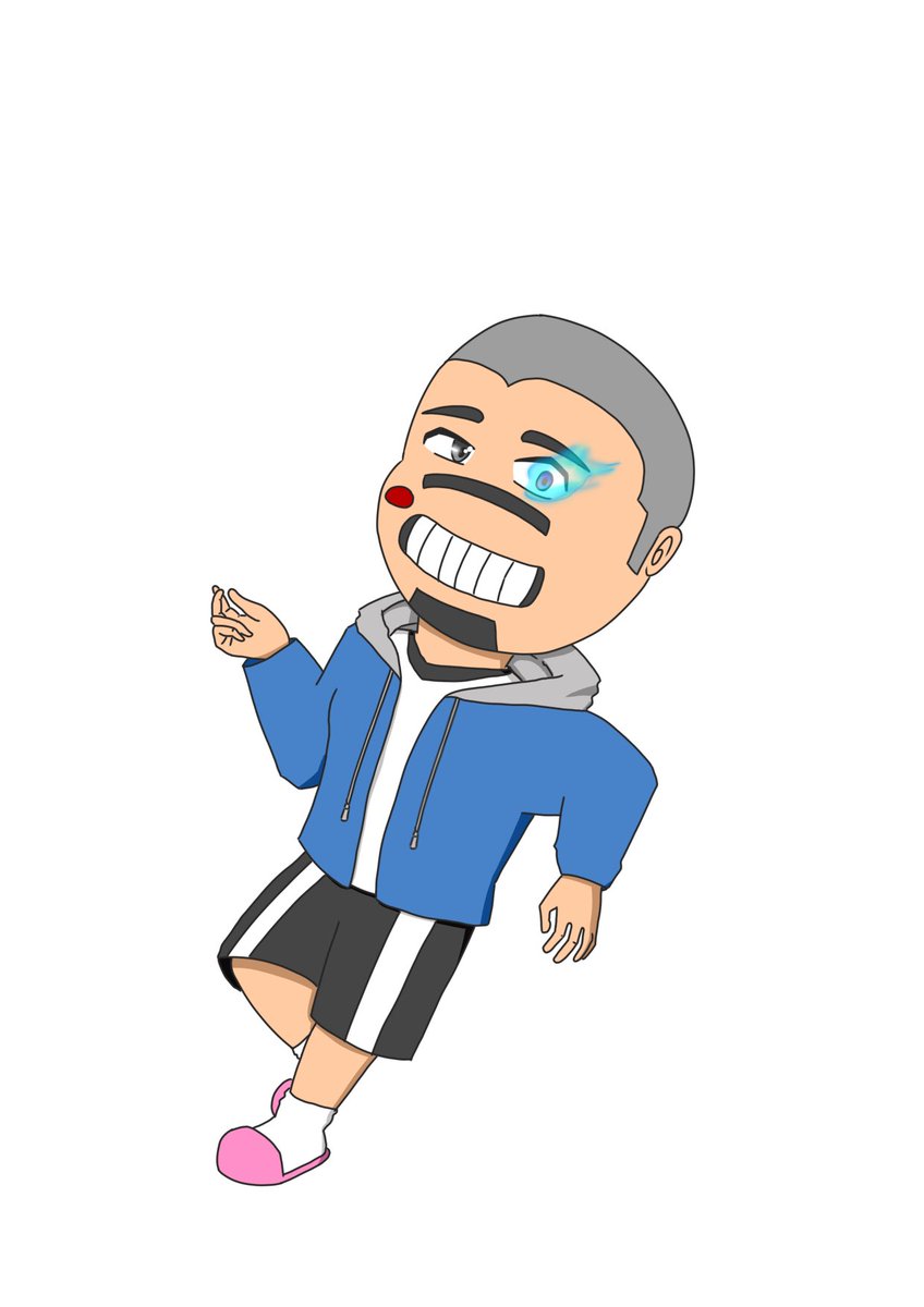 YouShugo's tweet photo. 勝手にデフォルメゲームシリーズ
〜アンダーテール編〜　その3

＊こんな日には　おまえみたいな　ヤツは…

じごくでもえてしまえばいい

ということで今回はみのりんさんをサンズコスで描かせていただきました！
普段はおっとりしてるけどやる時はいざ…

@minoring0411 https://t.co/sjPGvO47P7