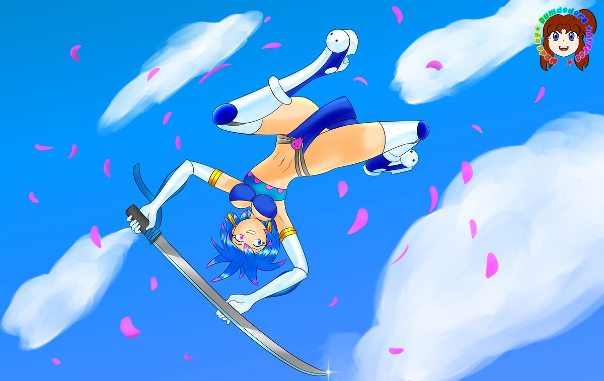 Dumdodraws's tweet photo. One of the two winning pieces! This one is for elcucuy67's  OC! I approached this freestyle so the posing here is pretty dynamic.  Also, he has many designs of her but this one is just so cool and sexy  so that's how I came up with this.
Commissions available! https://t.co/8NqkzAtwgi