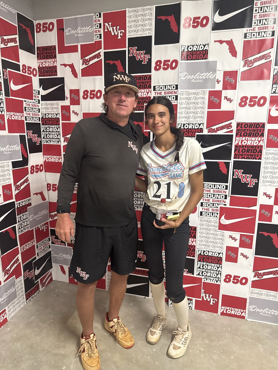 perezsoph2's tweet photo. Had a great day today at the @NWFRaiders_SB  Camp!
Thank you Coach Lee, @CoachNelson_NWF , the coaching staff, and players for a great experience. I enjoyed competing, learning from the coaches, and getting a closer look at the Raider softball program and culture.
It was exciting to spend time on campus and learn more about what makes Northwest Florida special. Looking forward to coming back for more camps! @Corlando621212