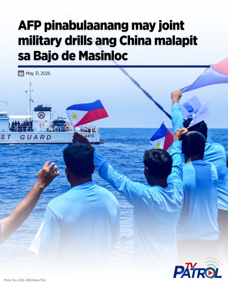 TVPatrol's tweet photo. Ayon sa AFP, ang nakita nila malapit sa Bajo de Masinloc ay nakakalat na mga Chinese vessel na walang "monitored organized movement, tactical maneuvers, or joint formations."

Buong ulat: https://t.co/sgDeE7nEhz https://t.co/lsfRdqj3fk