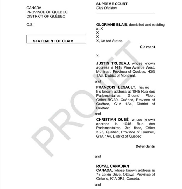 blais_gloriane's tweet photo. The BAILIFF will receive my legal action tomorrow against Justin Trudeau, Prime Minister of Canada 2015–2025, François Legault, Premier of Quebec 2018–2026, and Christian Dubé, Quebec Minister of Health 2020–2025.

EXCLUSIVE: the draft version of my legal action:
https://t.co/dAgJIA2yqp

Before reading it, I invite you to take a moment for self-reflection through contemplation, relaxation and breathing, so that your heart may be open, so that you may access the fullest version of your humanity; everyone can question themselves, everyone can repent, everyone can access their soul, their greatness❤

Thank you to my children, the father of my children, my mum and dad, my brothers and sisters, my children’s grandmother, @StatChrisCotton @amine_umlil @MicheleRivasi @LucMmontagnier @JCPEREZCODEX @AaronSiriSG @RouxAugusto @IamBrookJackson
@antonin_pascal, Lynda Cloutier and her children, Marcel Légaré, Serge (Lynda’s friend), Stéphane Sévigny, @AndrePitre_LUX @Pa_Ris_Ha @SprouleSue and her husband, @TbirdTmoney @NBouvierOff @AndreLafranceJ1 @cmailloux12 @culturehumana, Michel Fortin,  @YvanhoeCaissy, Maxime Ouimet, Marie-Pier Durocher, Roderick Waked, Lucie Perreault, Edith Maltais, Francine Lavoie, Louise Beaumont and her partner, Joel Lacroix, Dany Dorman, Monique Jacques and her family, Stéphane Bettez, Carole Suzanne Poirier and her friend, Stéphanie Perreault, Marc Mercier, @HeloiseLandry Ken Pereira @TheRobertDorion @AmalegaFrancois, Marc Alain, Helen Grus, @DonaldBestCA  @Martyupnorth, Rui Castro, Marie Pierre, @annemarie_yim @SabatierJeanMa1 @PfenderSylvie, Sophie Roux and everyone who offered us a place to stay in France, Marie-Claude Alarie, Christine Alarie, Johanne Grant, Édith Tremblay, JF Lévesque, Suzanne Perron, Maria Theresa Colucci, Louise Blais, Charmaine Lmt, Loïse Etoundi, Hervé Bastart, Frederic Dionmou Gamambaye, Patricia Rella and her entire team, Gail Keefer, Amanda Moran, Michelle Beaudin, Martin Lajeunesse, my clients at my law firm, all human beings who have received myself in interview since 2021, all human beings on Earth and the souls who have helped, supported and stood by me in any way ❤

🔴 Join this major campaign to set current and future elected representatives straight‼️

🔴 I have bailiff’s fees to pay tomorrow.

GiveSendGo
https://t.co/AtWf9qe5I4

BuyMeACoffee
https://t.co/7bgvrImnNp

If possible, click on monthly donations, and please share 🕊🕊🕊