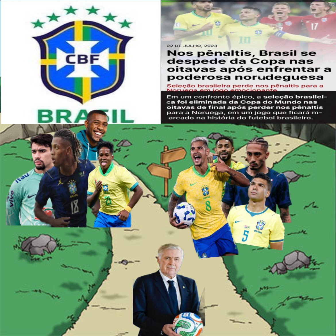 CBFhexa's tweet photo. Existem apenas 2 caminhos Ancelotti, o campo está gritando. https://t.co/LIaoTYjejh
