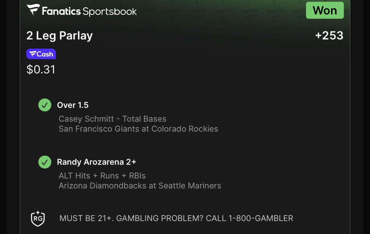 bigoddshunter's tweet photo. CASEY 2+ BASES (-120) ✅💰

RANDY 2+ H/R/RBI (+100) ✅💰

ANOTHER PROFITABLE DAY ON PATREON THANKS TO GEMATRIA 😎👊🏾💰

https://t.co/Bzb6f1sLJB

#Gematria https://t.co/ruGEqTmwSU