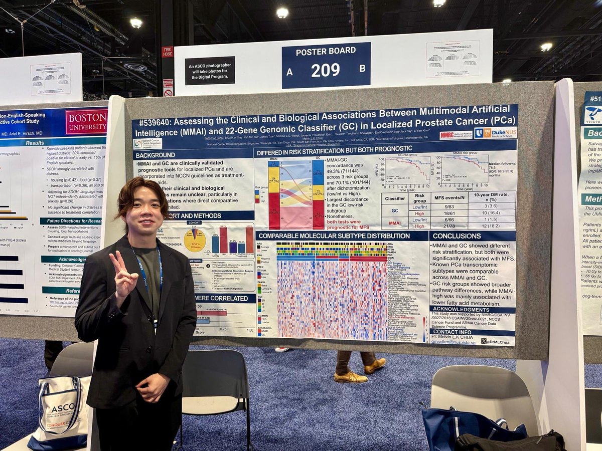DrMLChua's tweet photo. Thanks for the mention! @zklaassen_md 

#ASCOAM26

Another trainee who will be a trailblazer 💪🏻💪🏻 in the field of #TranslationalResearch 

#PrecisionMedicine #Biomarkers in #ProstateCancer 

Thanks for the support! @arteraAI @Veracyte @Decipher_VCYT @Davicioni @ASCO https://t.co/8xA2eRzXip