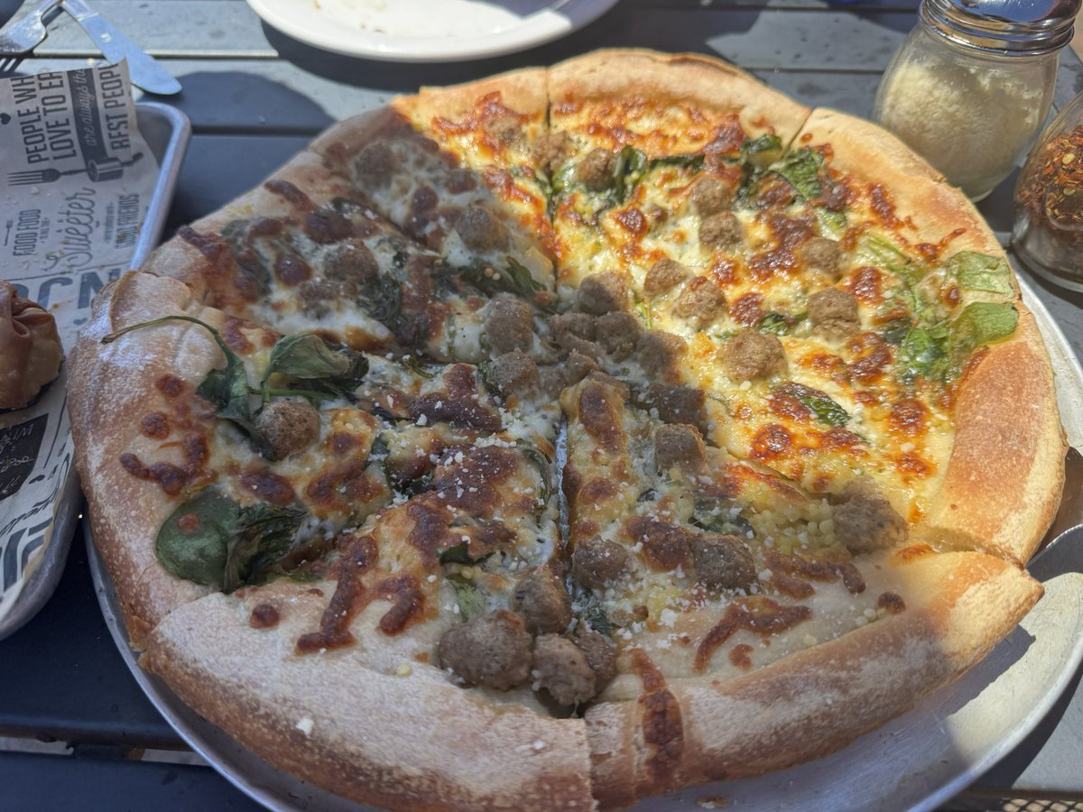 mayorofcanton's tweet photo. Pepperoni Egg Rolls, wedding soup and garlic bread and wedding soup pizza. 

Cheers to Danny Boy’s for another great meal on the patio. https://t.co/gwhVbWXpdf