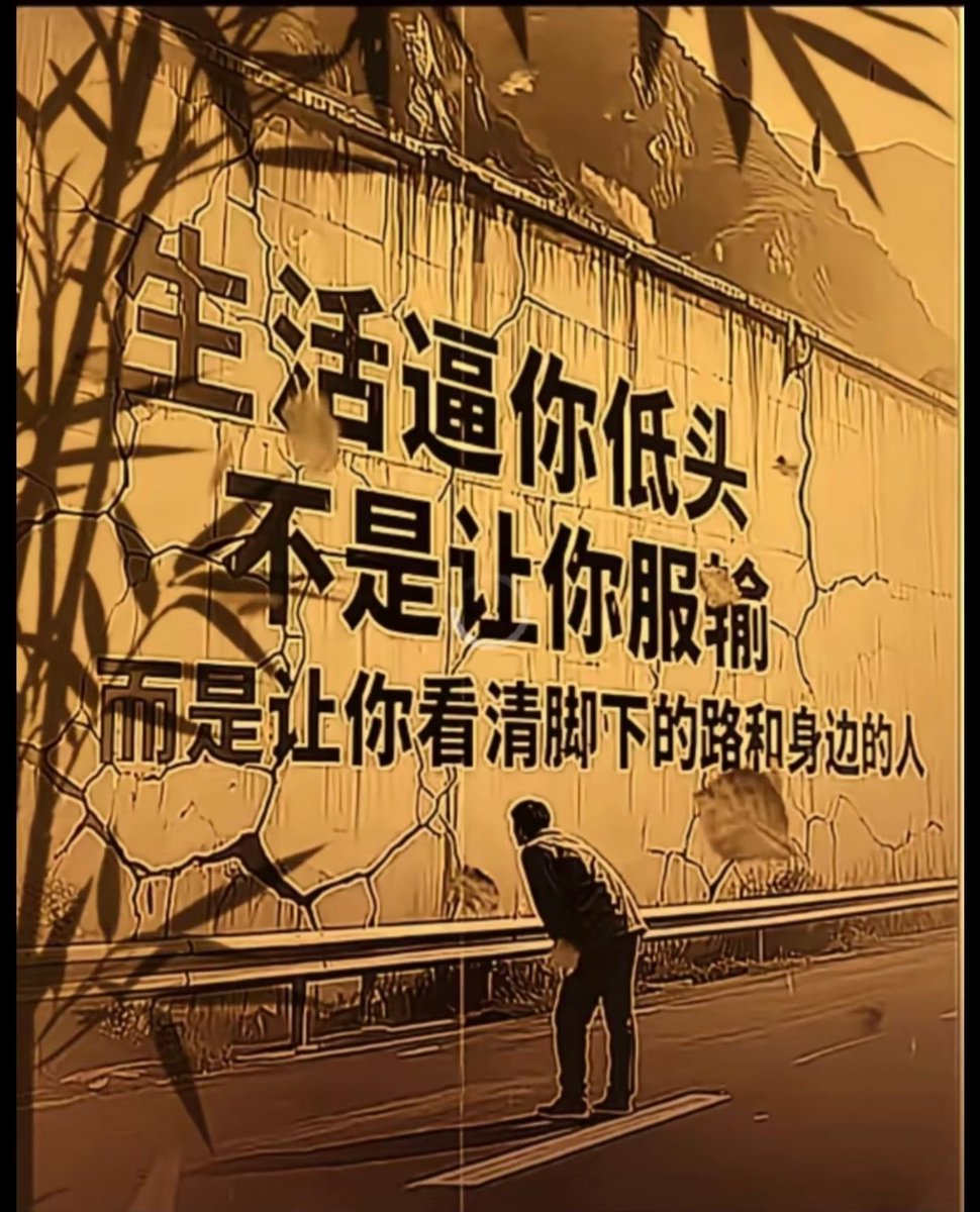 caoming588's tweet photo. 低头，不是认输，是为了看清路，辨明人。 https://t.co/nGI1bno1wp