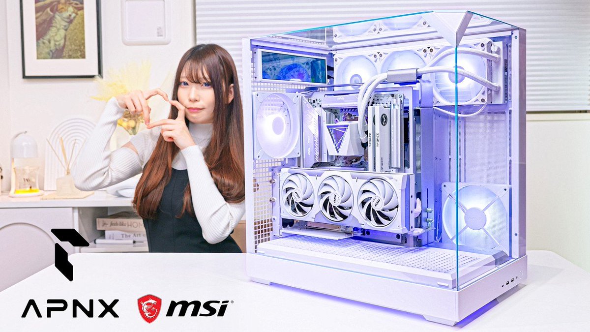自作　レバーレス　PCのみ使用可 APNX V2で超絶かわいい自作PC作り💓 このパーツ構成見た目最強すぎん