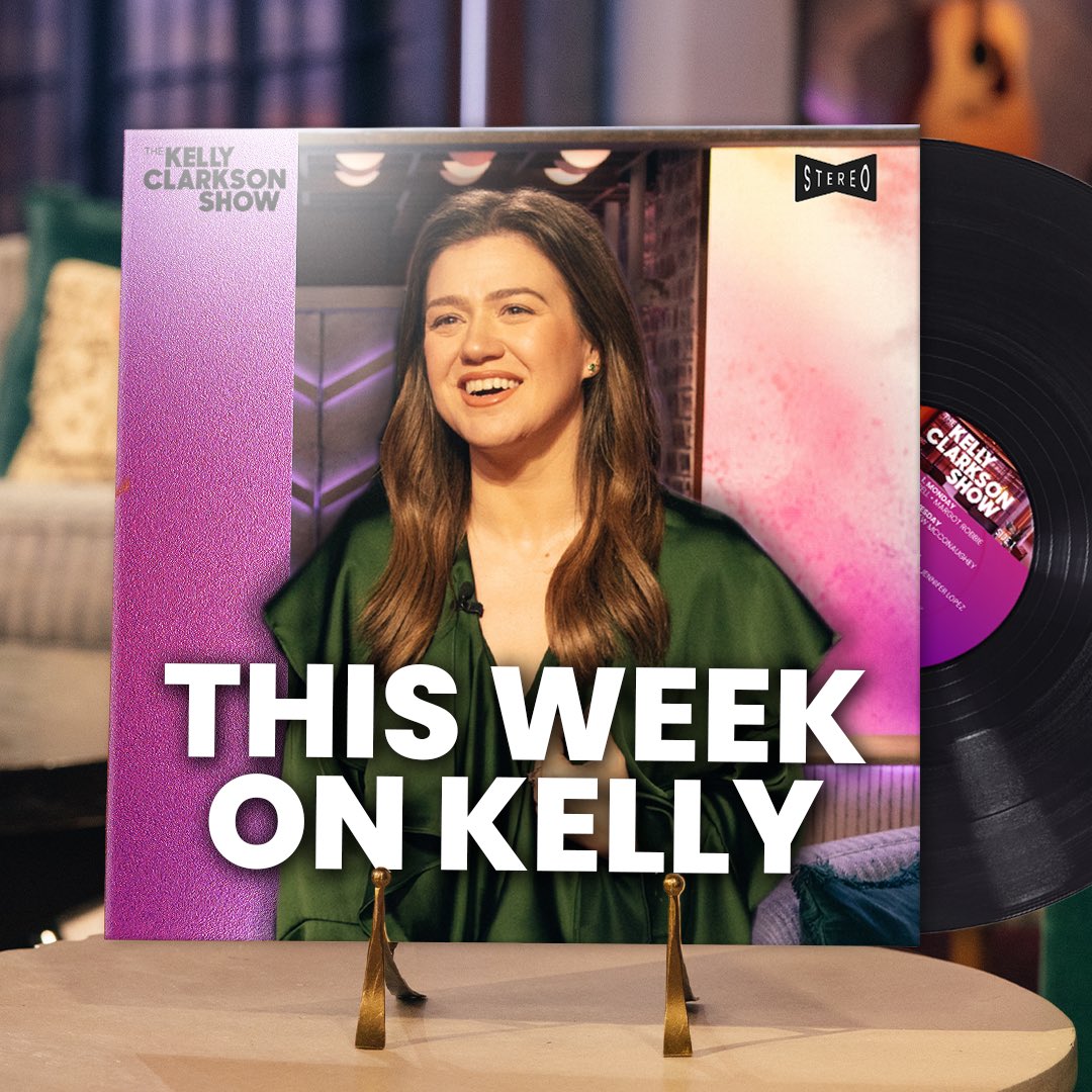 KellyClarksonTV's tweet photo. Gearing up for a great week on Kelly! 💿 https://t.co/h8y0MdaL4e