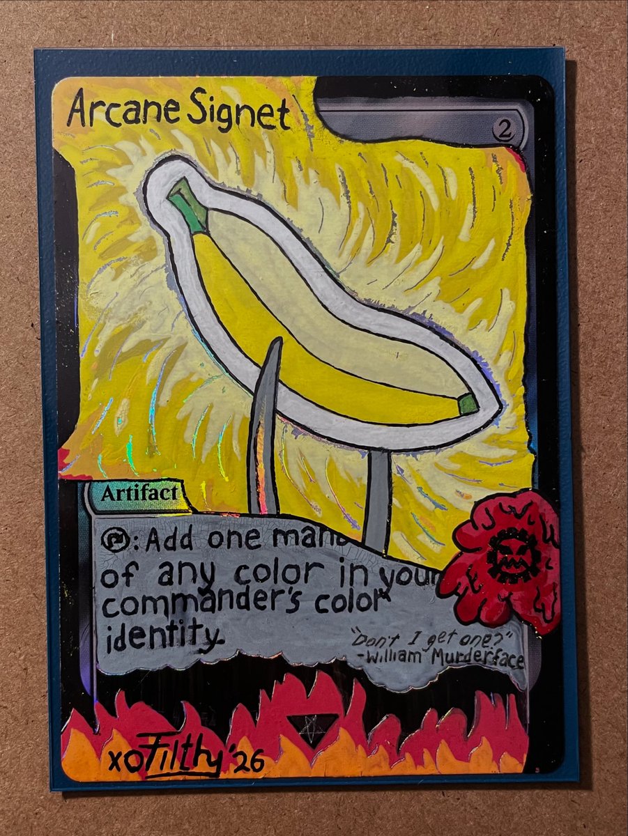 FiIthyFox's tweet photo. I’ve been wanting to do some #metalocalypse #dethklok alters for a while and I finally got a couple done! If you like what you see check out my ig @ FilthyFoxArt. Much more than alters there too! #mtgalter #acrylicpaint #mtg https://t.co/C1qG0UfxO7