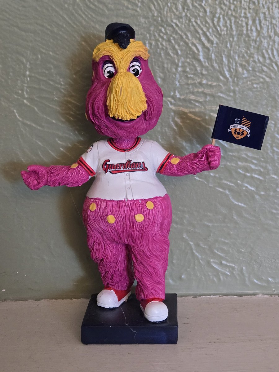 TomkynR5's tweet photo. Well, the final of rhe Guardians game may have sucked, but at least I was able to snag a St. Ignatius Slider bobblehead down there today https://t.co/3ip7Lcco3a