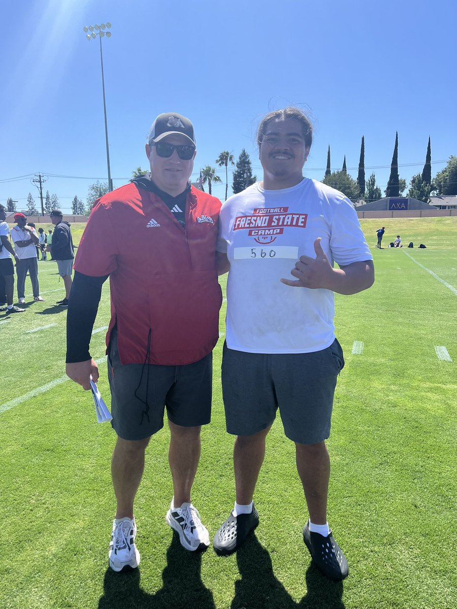 sanalio7735's tweet photo. Had a great time @FresnoStateFB JUCO showcase camp‼️🔥
@spencerpetras 
@RobertTuckerPCC 
@PCCLancerFB https://t.co/79lw9YDfhh