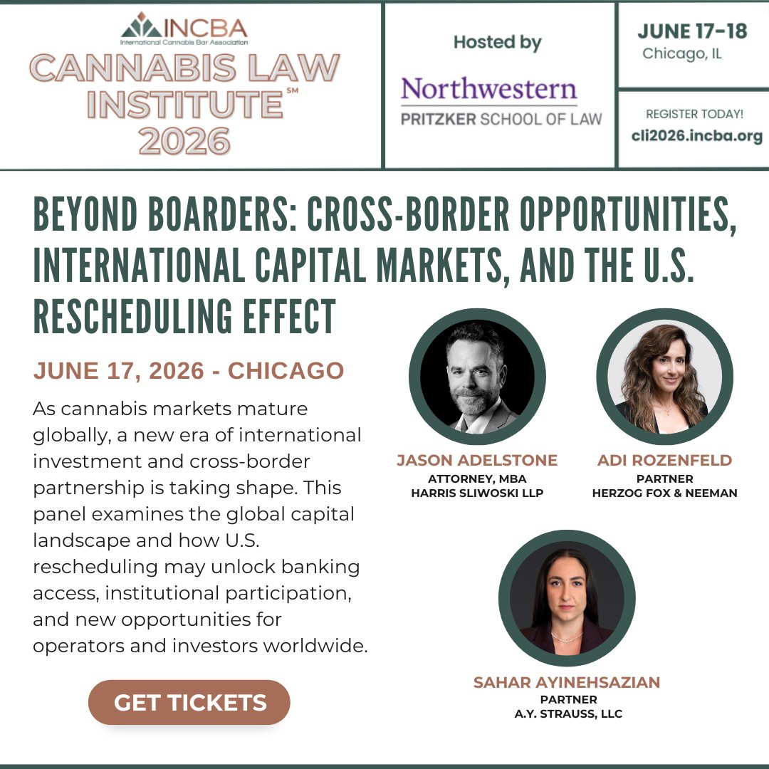 theINCBA's tweet photo. Beyond Boarders: Cross-Border Opportunities, International Capital Markets, and the U.S. Rescheduling Effect. Examine global #capital landscape and how #cannabis #rescheduling may unlock banking and opportunities for operators and investors worldwide. 👉 https://t.co/9qGnsdZCQP https://t.co/UoQGvu8P3H
