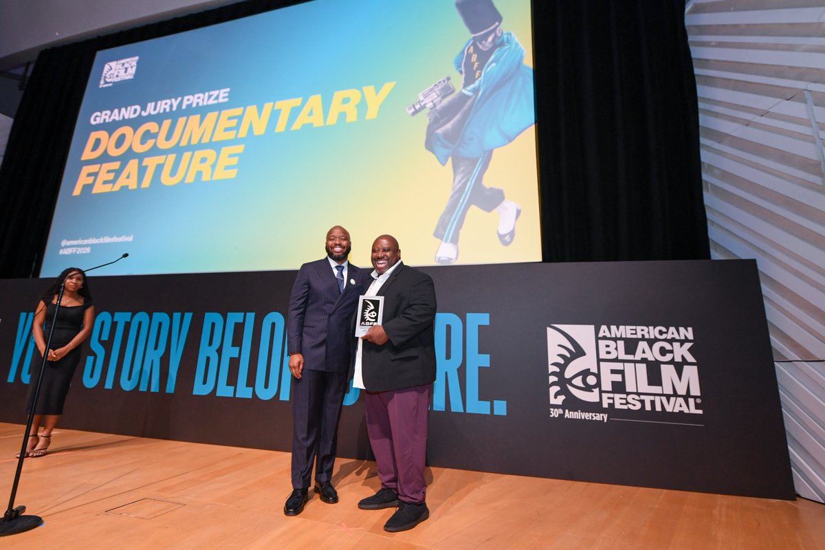 BIBDocumentary's tweet photo. We're so honored to have won the @ABFF Grand Jury Prize for Documentary Feature! Producer Kwame S. Brathwaite Jr. attended the 30th Anniversary Homecoming Edition to receive the award. Thank you #ABFF2026 and everyone who attended our screening. https://t.co/LA0wmpPpoX