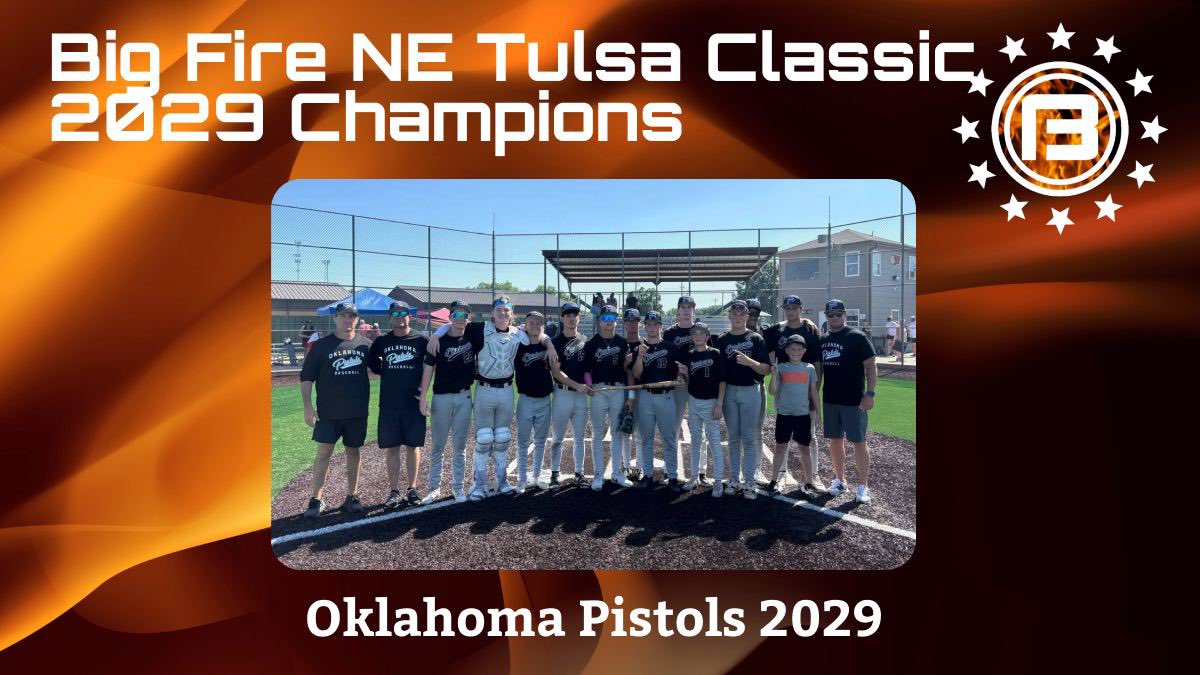 BigFireBaseball's tweet photo. 🏆2026 NE Tulsa Classic🏆
2029 Champions Oklahoma Pistols 

#bigfire #champs https://t.co/e2Cf0AQEIA