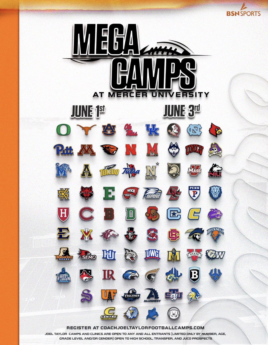 seancroemer's tweet photo. Excited to compete tomorrow at the Mercer Mega Camp!!

@Diondraecampbe2 @coachdicunto @ERHSFB @CoachFscott18 @donnieburchfiel  @MercerFootball @CoachA_Davis @CoachGreeneOL https://t.co/Bc4c75TeDN