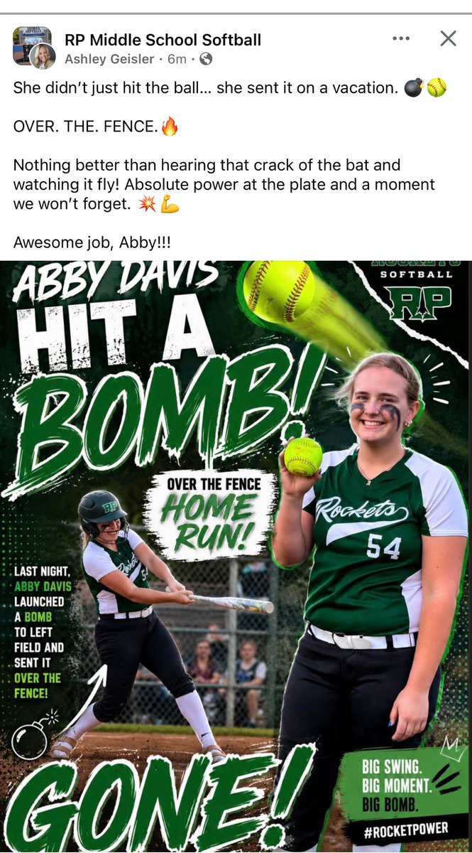 AbbyDavis54's tweet photo. My 8th grade junior elite season comes to an end. I ended the season with an AVG of .514, OBP .553, Got 18 Hits, with one of them being a home-run, and 17 RBI. My fielding percentage was .963. We ended the season as CHAMPS!!! Now on to travel season.
#GORP https://t.co/VafJr0oiHx
