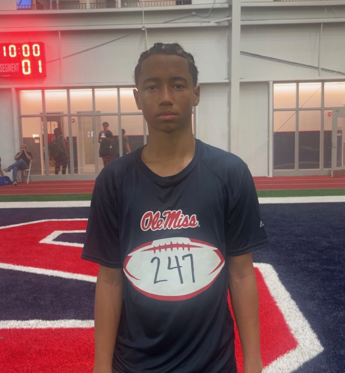 HayesJones13's tweet photo. had a great time at ole miss football camp 
-4.7 40 yd dash
-27.2 inch standing vertical
-8’7 broad jump
will upload all of my film when i get the videos 
@CoachB_BROWN @CoachGolding @bturnage1k @OleMissFB @CoachIngramAO1 https://t.co/M8Kttwg8Ge