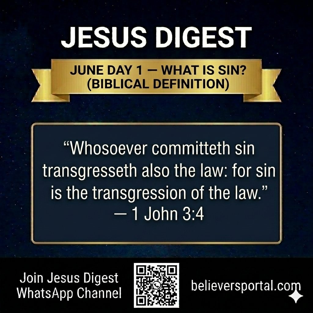 drabrahampeter's tweet photo. **Day 1**
Sin isn't a "mistake" or "weakness."

It's transgression. Rebellion. Missing the mark of God's holiness.

But here's the good news: where sin abounded, GRACE abounded much more. 🙌

🔗 https://t.co/pDsmMsLi8x

#JDOvercomingSinSeries #JDDevotional #BiblicalSin https://t.co/PRZNFiAiYA