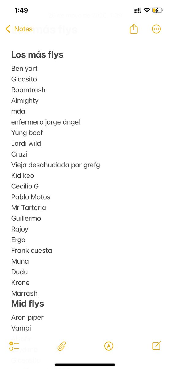 guileeeeeeeeeee's tweet photo. Lista de los más flys con marta , esto si que es loco https://t.co/UzSB9ttHMo