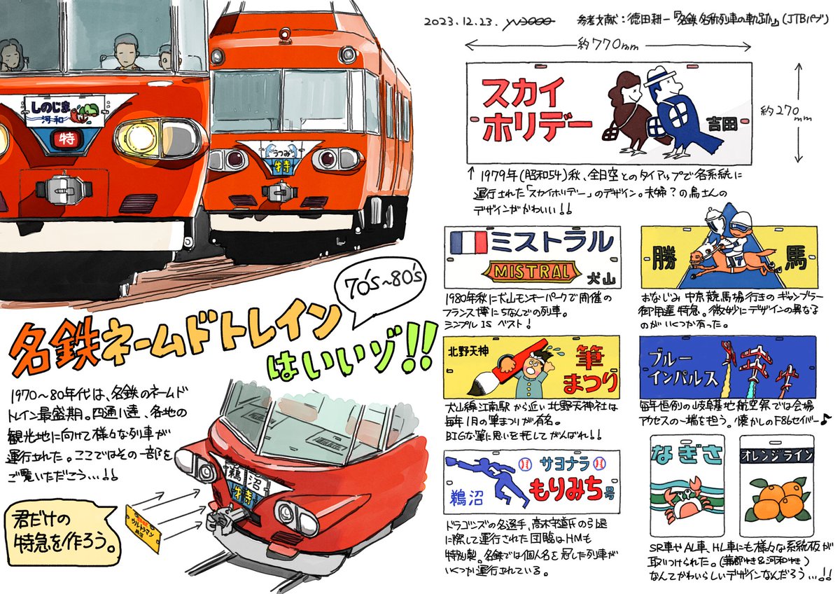 mohani231's tweet photo. パノラマカーは今日でデビューから65年なのですね。
犬山線沿線に生まれ育った私にとっては日常であり、描き鉄の原点とも言える車両です。 https://t.co/KDLEjrKzcD