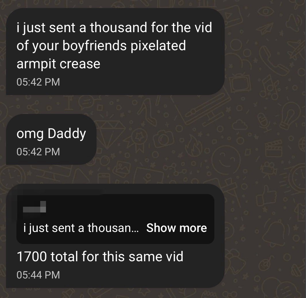RelapseForRavyn's tweet photo. Imagine sending another $1k for the same vid of My mans hairy pit https://t.co/9ABiZBrfgd