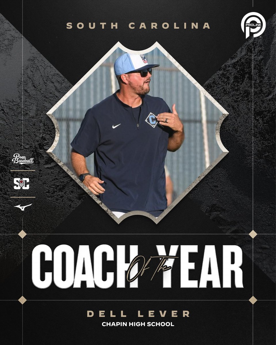 PrepBaseball_SC's tweet photo. ⭐ 𝐏𝐫𝐞𝐩 𝐁𝐚𝐬𝐞𝐛𝐚𝐥𝐥 𝐒𝐂 𝐂𝐨𝐚𝐜𝐡 𝐨𝐟 𝐭𝐡𝐞 𝐘𝐞𝐚𝐫 ⭐ + Coach Dell Lever at Chapin has been named the 1st ever Prep Baseball SC Coach of the Year! Congratulations Coach! 🏆👏 #StateChamps #PBSCisThere https://t.co/TlnC0PYsug