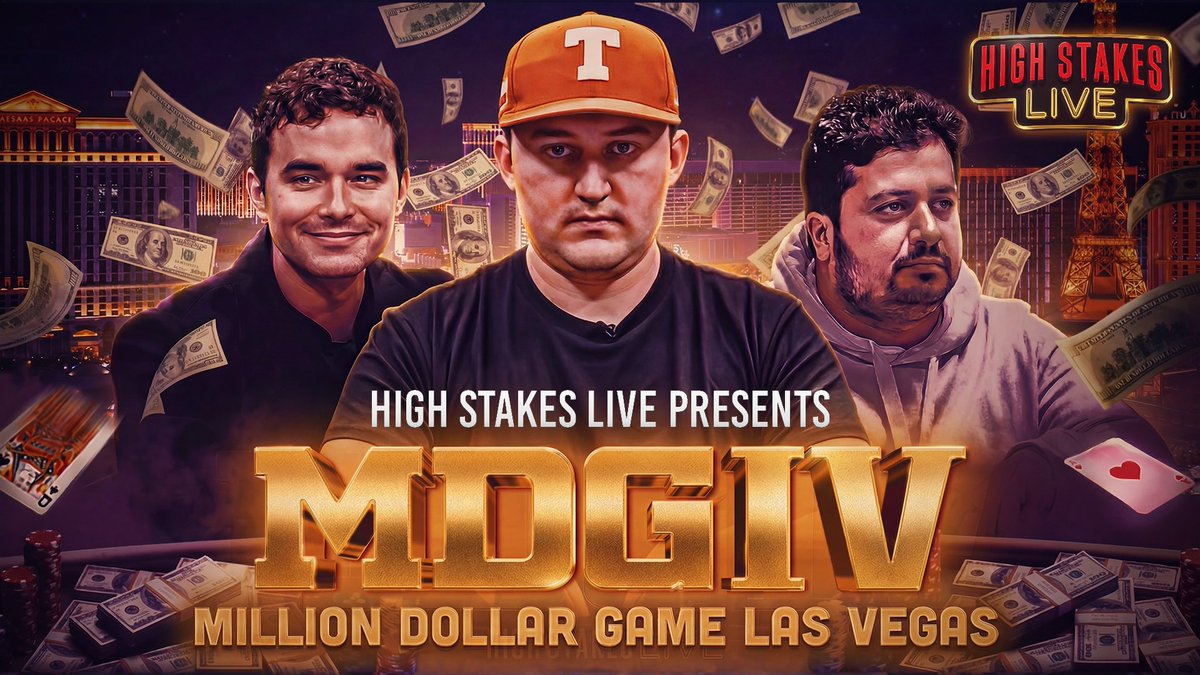 HCLPokerShow's tweet photo. 🚨 MILLION DOLLAR GAME 2026 🚨 

June 12
Las Vegas at Paris WSOP
$500/1K + $2K BB ante
$1 MILLION minimum buy-in

Lineup includes:
@Mister_Keating
@TexasMike2014
Santhosh
@ICTMoxie
@stanleytang
@EWassPoker
Peter
Ace Pacheco
@nikairball
Jack Lee

Presented by @GGPoker https://t.co/oqbpYf0Icz