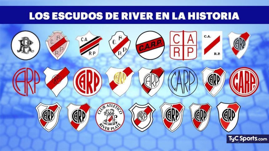 tomasblase's tweet photo. Tremendo el hallazgo del @MuseoRiver. Es impresionante la cantidad de escudos que tuvo River en su historia. No todos se usaron en camisetas, la mayoría estuvieron presentes en boletines, carnets o memorias y balances, pero son igual de oficiales que los que todos conocemos. https://t.co/zUDOzVEezr