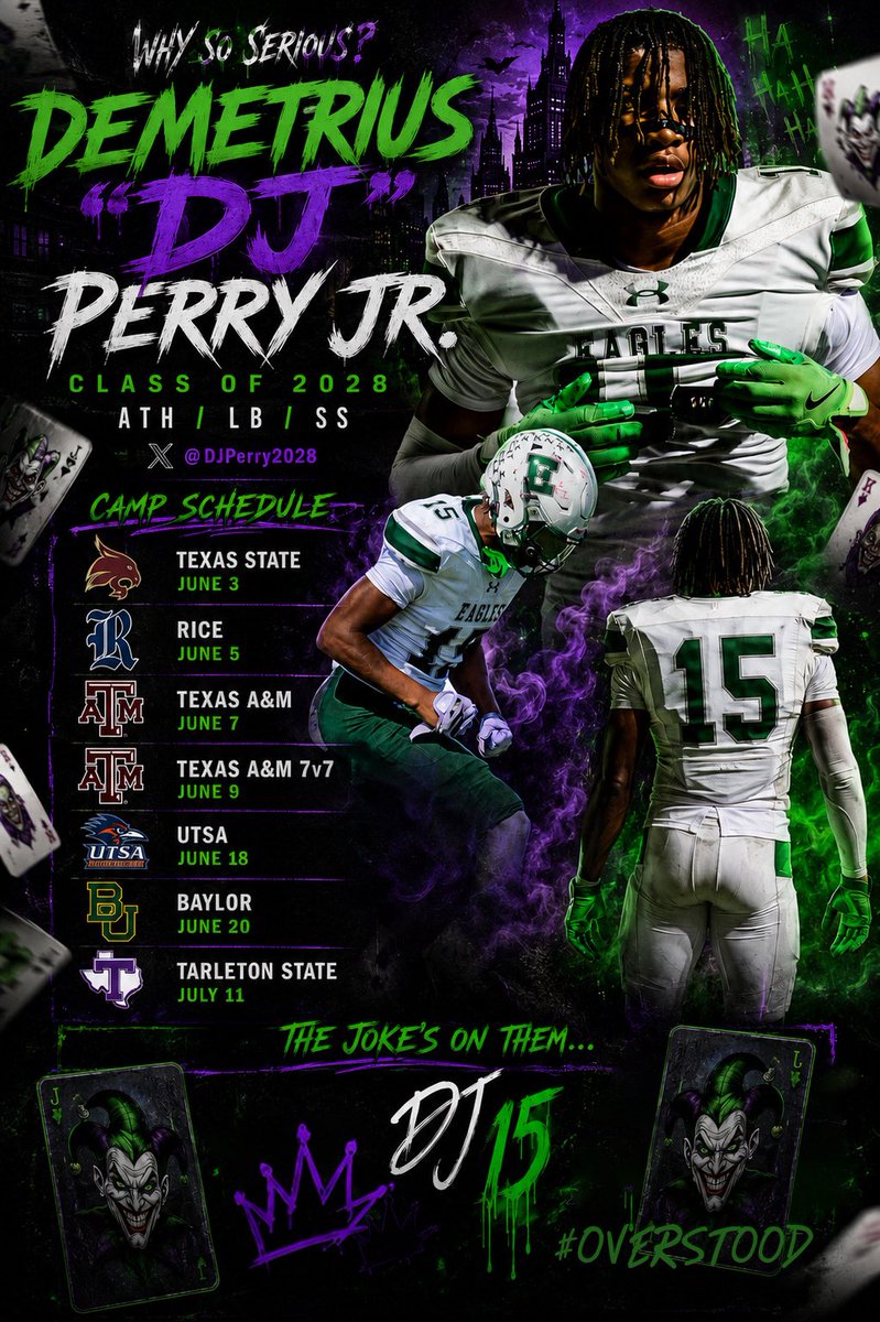 DJPerry2028's tweet photo. My 2026 Camp schedule. Thank you to all the coaches who invited me out!

@CoachTSauer @ColbyWeihausen5 @denarius11 @CoachRHolcomb @CoachMicahLopez @_Co_Jack @TrustMyEyesO @DannyServance @coachkellison63 https://t.co/AKSiKcc7XY
