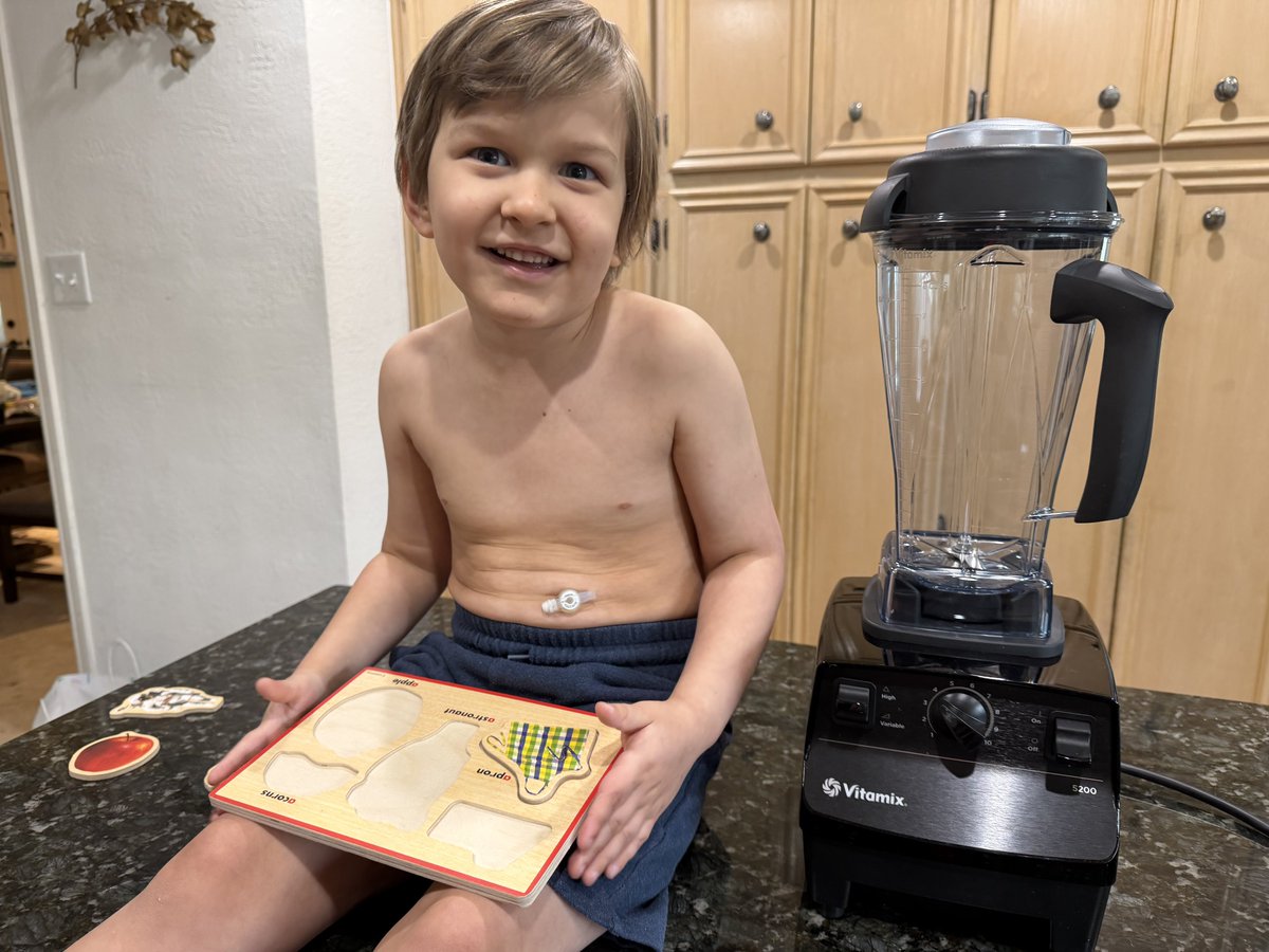 MicaFund's tweet photo. Kara on her son Teddy: "Teddy has had a G-tube for over 2 years..We've had many struggles on our G-tube journey...We've worked really hard to overcome them...still issues with diet...We spoke to our dietician about a blended diet...Home blends...expose him to different foods... https://t.co/CLXtlzWsio