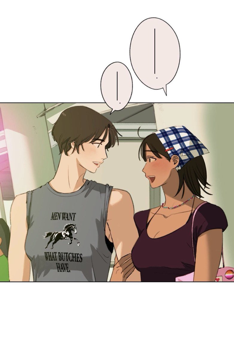 FujoYeoreum's tweet photo. I think THE Yaoi Manhwa EVER has got to be #afirstofsummers, especially if you’re looking for proper queer/gay representation. I’ve read many, but I don’t think I’ve read a Manhwa where you can tell that the author is queer. 
The detail in their art, including pride parades- https://t.co/Iw6VnYBlLd