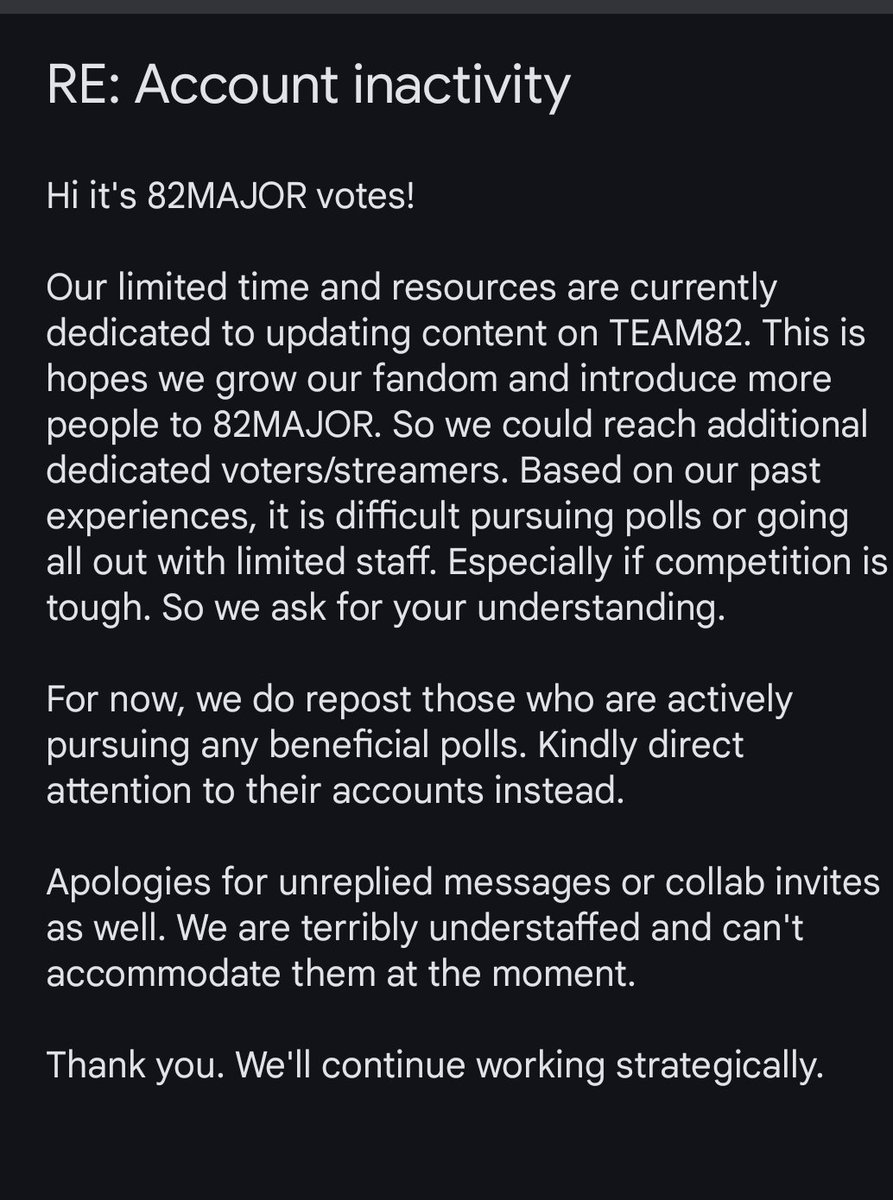 82MAJORvotes's tweet photo. [ADMIN]

Hello 82DE, we kindly ask for your help.

If anyone is interested in running this 82MAJORvotes account together, do reach out in DMs. We'll appreciate any and all help! We'd like to do our best in keeping it more active as well. https://t.co/z4nIg5hmxI
