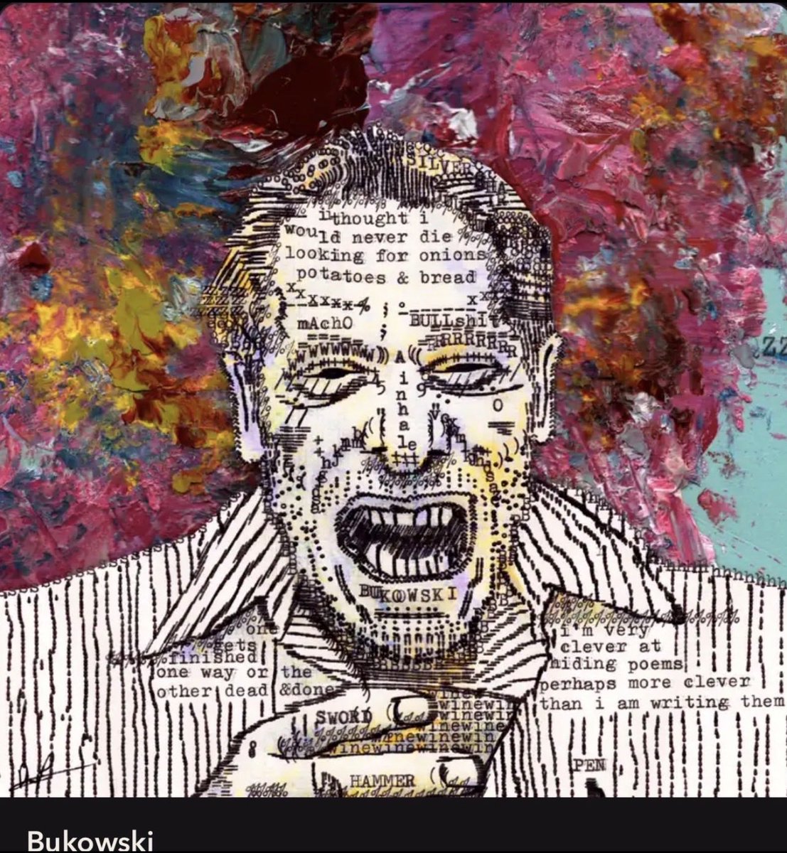 TexasRed191's tweet photo. Charles Bukowski is my absolute favorite poet that ever was. Here is my favorite Bukowksi poem —> https://t.co/ShyvPi0MdF

The below piece is an original from @solanapoet , cut straight from the same raw cloth as Charles Bukowski. That old dog knew how to bleed the truth without prettying it up, and this one carries that same honest weight. Appreciate you putting this out, brother. Hits different.

If you haven’t checked out DP’s art, he’s just launched his new website. Keep an eye out for physicals soon to drop —> https://t.co/5ikwZZHTuZ

Otherwise, visit the old website that has physicals already listed —> https://t.co/etyd6QXoxs
