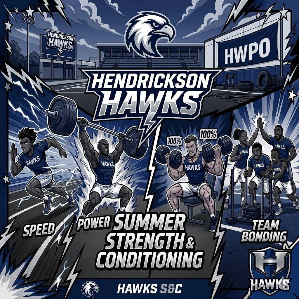 CoachNoon45's tweet photo. Tomorrow it begins! We aren’t just training for next season; we’re building a different breed of athlete. Faster. Stronger. Together. Summer S&amp;C starts now—be there and bring that HWPO mindset! #work 
@HendricksonFB @HendricksonBB @pcboysathletics KLMS https://t.co/WQT7oz45wx
