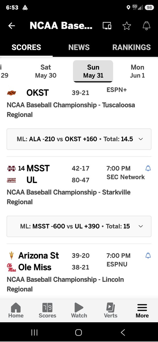brandywine777's tweet photo. UL played 127 and won 80? ESPN? https://t.co/SQJOtO8cuT