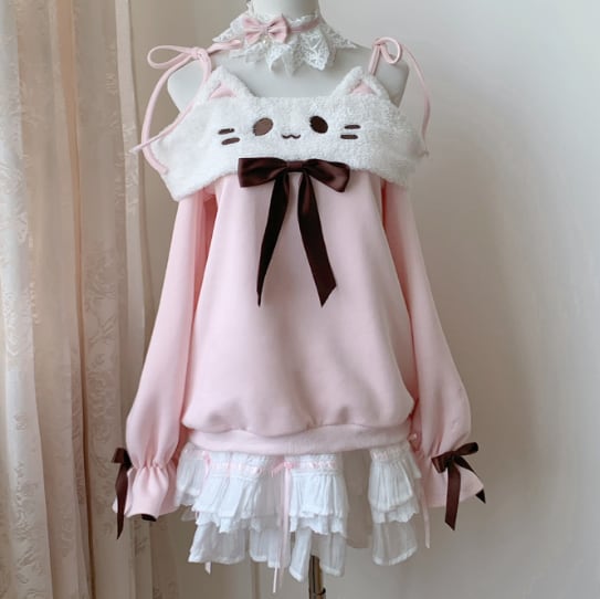 yumekawa_girl77's tweet photo. もこもこねこちゃんオフショルトップス💖 https://t.co/nNfXnvTh2M