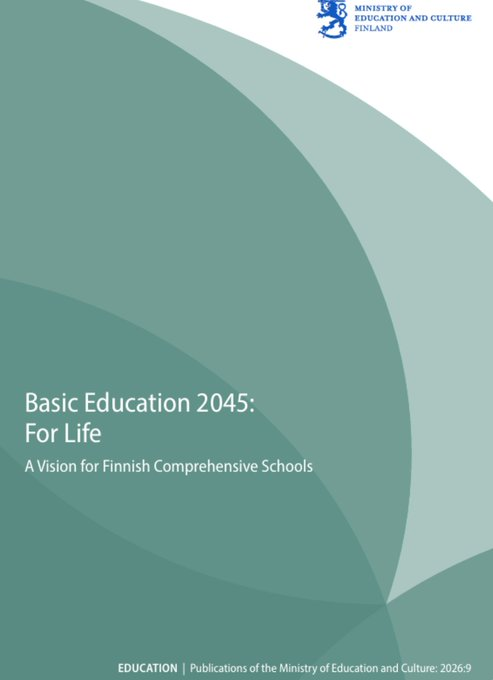 virginiog's tweet photo. Interesante enfoque del informe de Finlandia sobre IA en educación   

Considera que es un cambio profundo que obliga a replantear qué aprender, el rol del docente y habilidades humanas clave: empatía, juicio crítico,..📷 https://t.co/ptcPKo6CLi https://t.co/VqwaaKwn7y