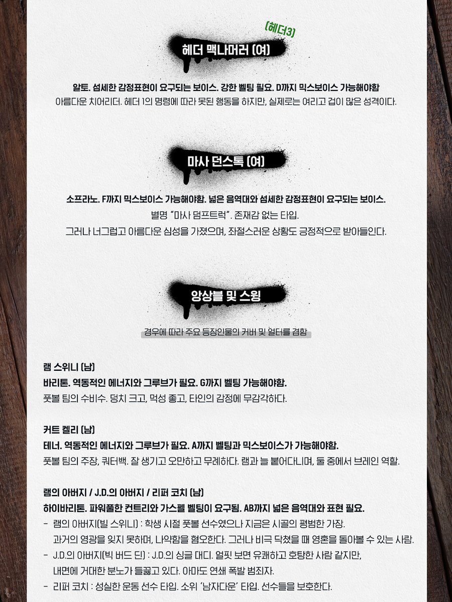 shownote's tweet photo. ｜AUDITION｜#헤더스

뮤지컬 <헤더스>와 함꼐할 전 배역 오디션을 개최합니다.

📍접수기간: 6월 21일(일) 23:59 도착분까지 인정
📍접수방법: 이메일 제출
⠀
자세한 오디션 공고는 쇼노트 홈페이지에서 확인 부탁드립니다. https://t.co/ayIqlgDZ6E