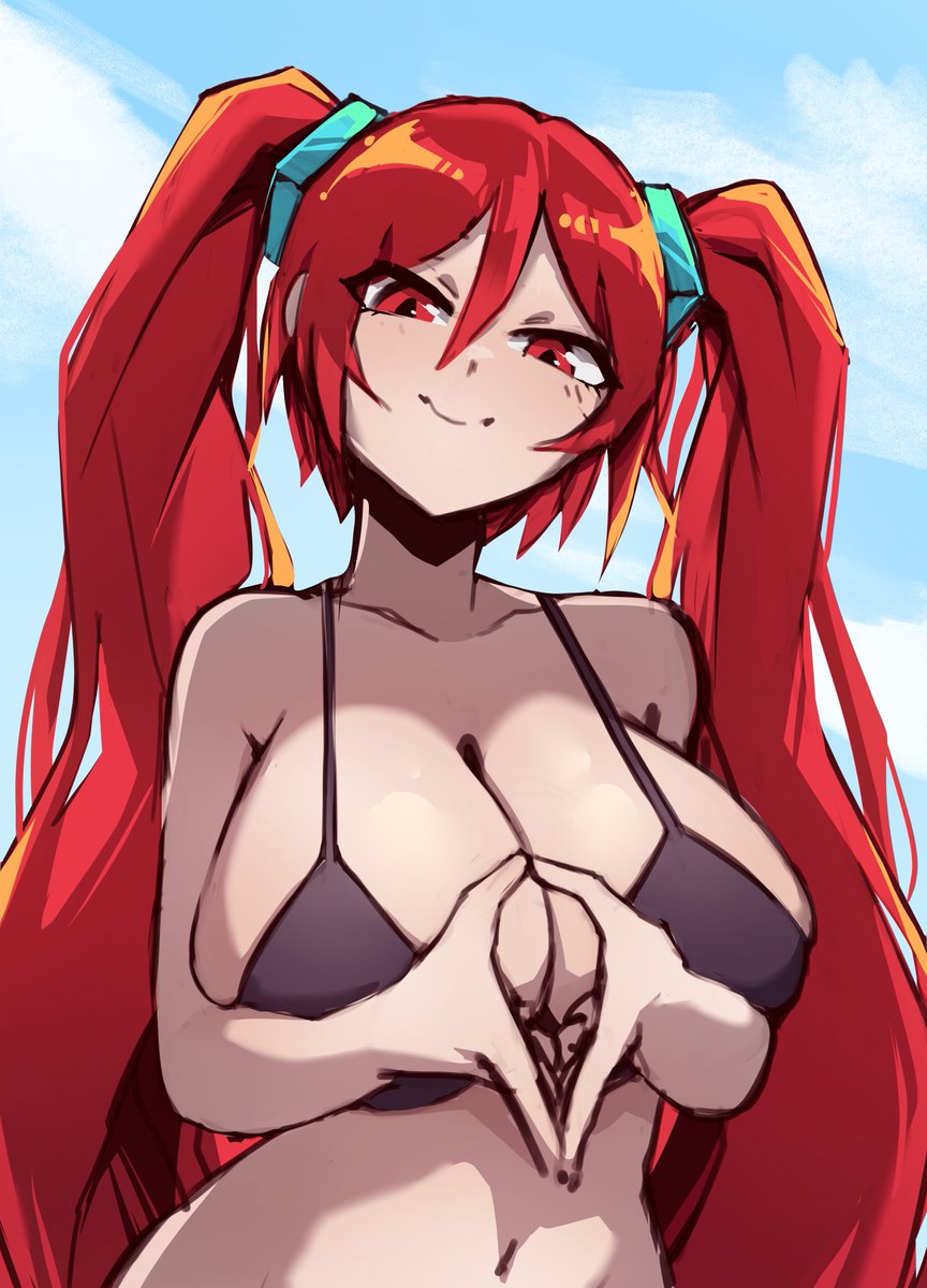 BlaireVT's tweet photo. Red Miku wip ;3c https://t.co/1MiUTEnaIz