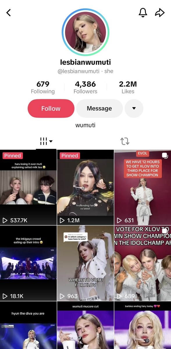evolprotect's tweet photo. @/lesbianwumuti on TikTok is Vexie. Block and do not interact. https://t.co/HY0XrY9E1I