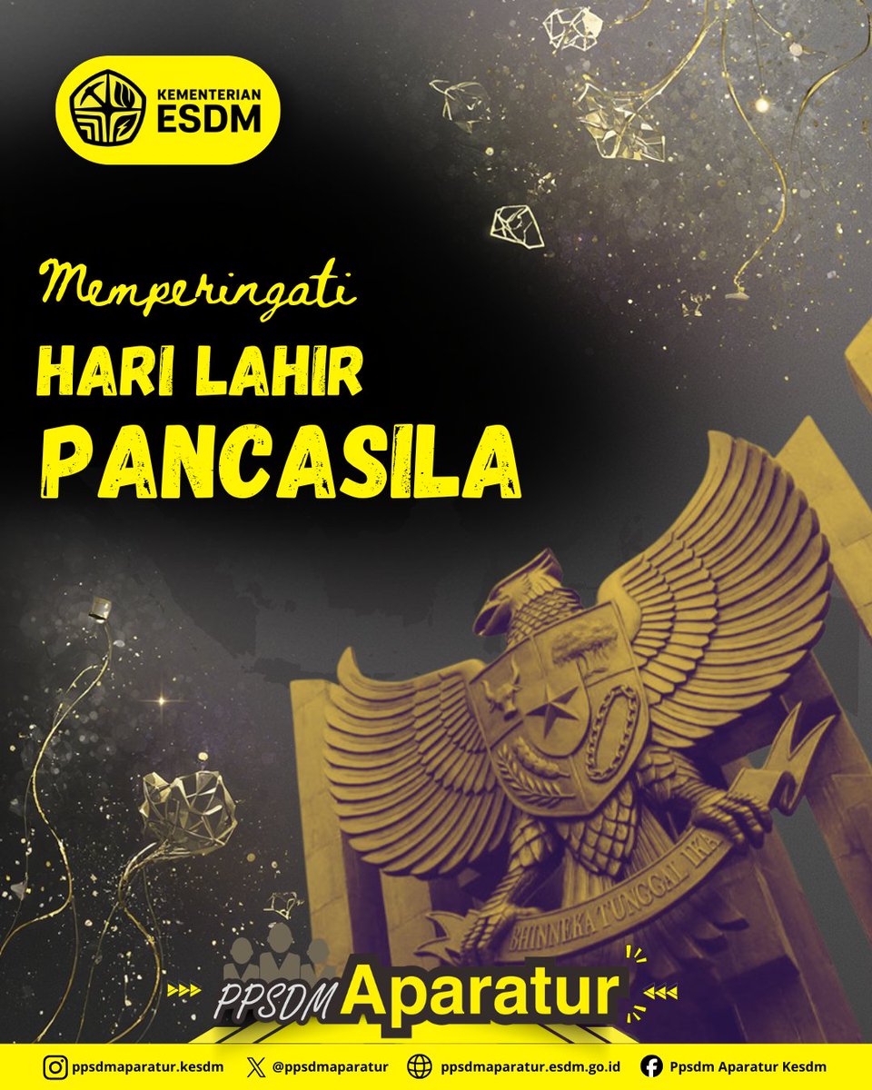 ppsdmaparatur's tweet photo. 🇮🇩 Selamat Hari Lahir Pancasila 🇮🇩
Pancasila merupakan dasar negara, panduan dalam kehidupan berbangsa, serta pemersatu keberagaman Indonesia.
Bersatu dalam keberagaman, kuat dalam kebhinekaan.
#HariLahirPancasila #BanggaIndonesia #IndonesiaMaju #BhinnekaTunggalIka #ppsdmaparatur https://t.co/LTaeECLAgH