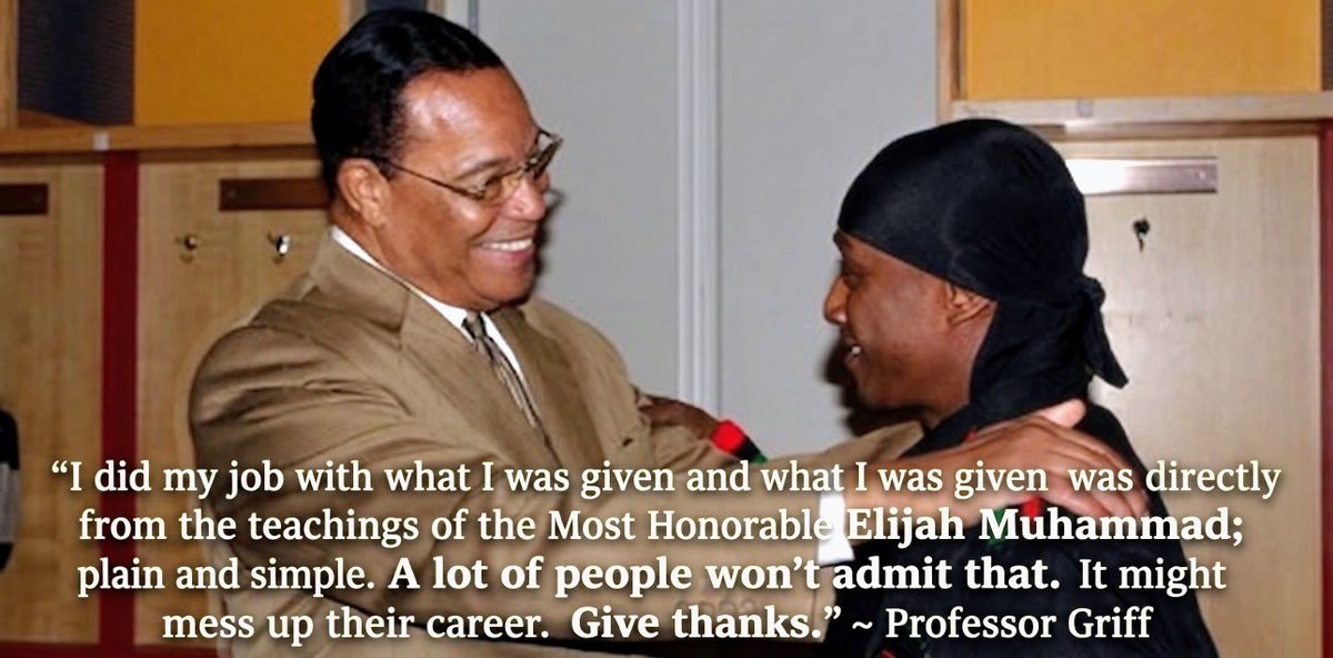 Keon_X's tweet photo. I wouldn’t be Professor Griff, there wouldn’t be a Public Enemy if it wasn’t for the Minister. I’m being real. I was in Mosque No. 7 in the ranks, being a regular F.O.I. soldier with The Final Calls.
~ @GRIFFTHENME 
As Told to The Final Call October 13, 2016 
#Farrakhan #HipHop https://t.co/mFfAC4so0W