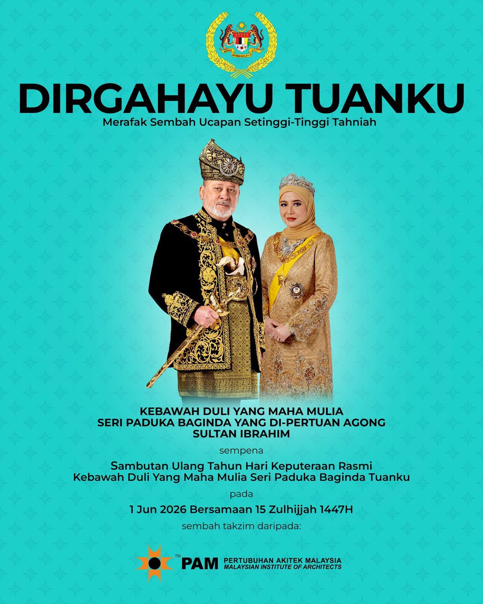 PAMarchitecture's tweet photo. DIRGAHAYU TUANKU 🙏 https://t.co/FMlb4fls70