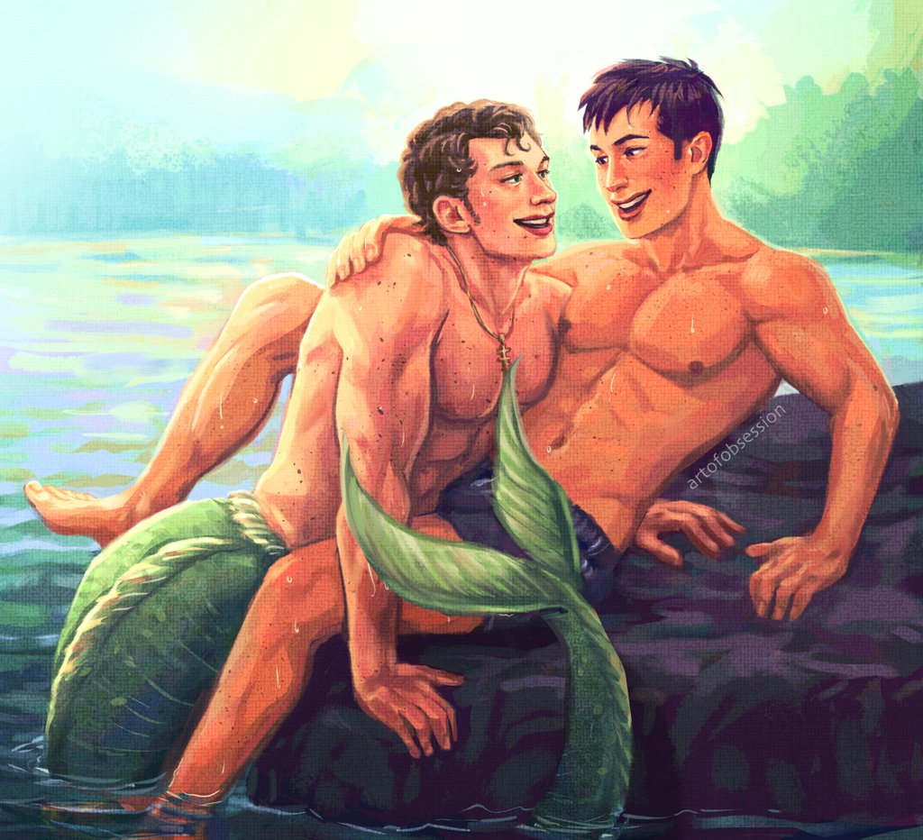 artofobsessions's tweet photo. Gimme kiss 💋 
-
 #hollanov mermaid au for #mermay https://t.co/SaWp0jm2ab