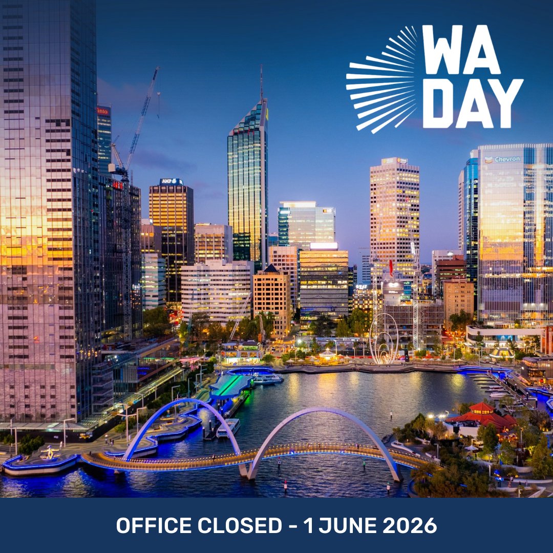 AccountantPerth's tweet photo. Wishing everyone a great WA Day as we celebrate the people, culture and communities that make our state unique.

Our office will be closed for the public holiday and will reopen as normal the following business day.

Enjoy the long weekend and take care. https://t.co/PfWRiUDssZ