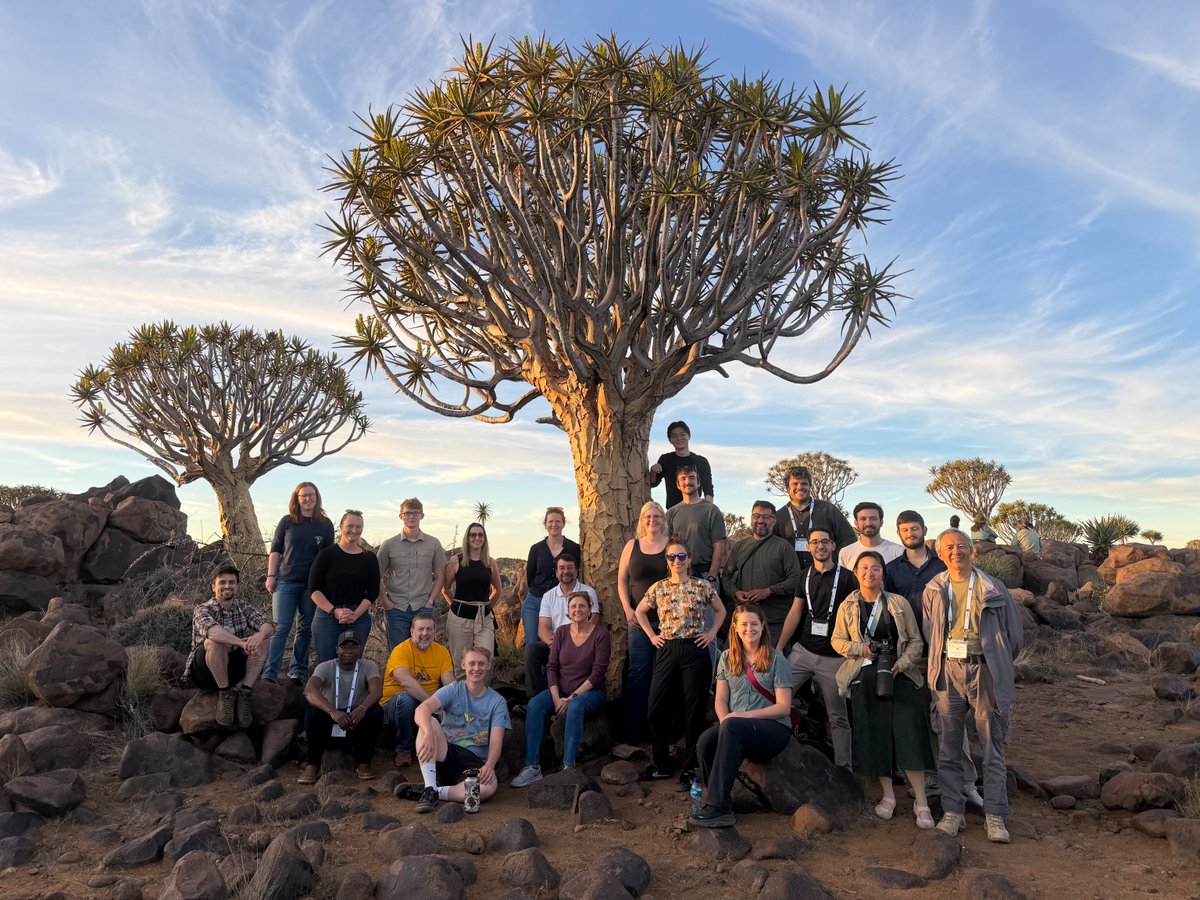 geosociety's tweet photo. Two incredible days of science in Namibia—and the 2026 GSA Thompson Field Forum is already delivering. 🌍

Day one opened with a deep dive into the Ediacaran–Cambrian transition, with researchers from around the world sharing new findings on stratigraphy, geochemistry, and the ancient environments that shaped the earliest animal communities. From sea-level fluctuations recorded in South Australia to paleoredox reconstructions of the Nama Basin, the sessions painted a vivid picture of a planet in transformation—over half a billion years ago. 

Day two turned to paleontology and paleoecology, with presentations on everything from the community dynamics of the Shibantan Biota in South China to new material of Treptichnus pedum from Namibia that may reshape how we define the base of the Cambrian Period. 

The poster sessions that followed each day sparked the kind of conversations that keep going well after the session ends. Groundbreaking research. Exceptional fieldwork. And a reminder that some of the most fascinating questions in Earth science are still very much open.

#ThompsonFieldForum #Namibia #GSAintheField