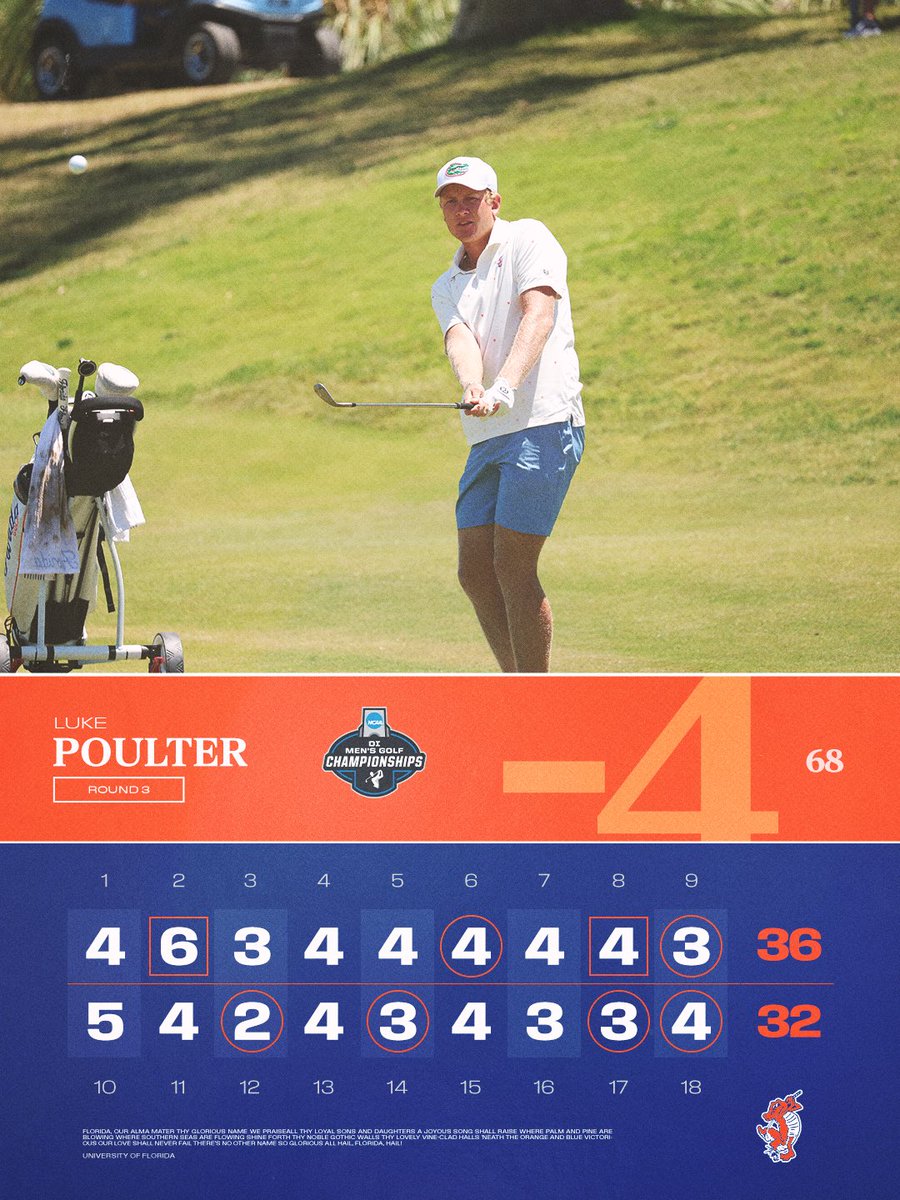 GatorsGolf's tweet photo. Made for the big moment. 🤝

Heck of a round Poults. 🐊 https://t.co/Xmx0h5qwDq
