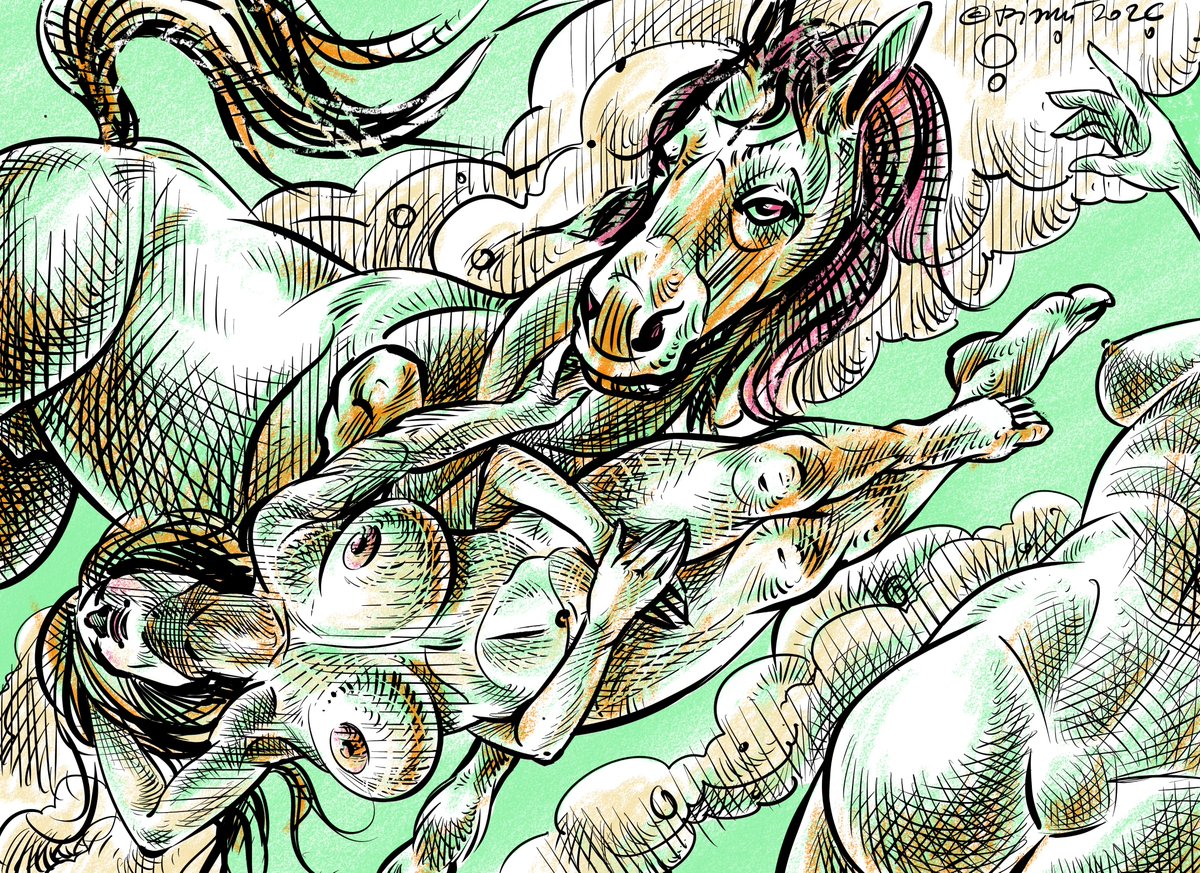 pijetandre's tweet photo. Les croquis printaniers...
Spring strokes…
#springvibes, #springstroll, #SpringArt,  #springdrawing, #springsketch, #printempsart, #lartduprintemps, #dessinprintanier, #printemps, #PrintempsGourmand, #printempsvisuel, #cheval, #horseinspring, #horsemythology, #venusaur, #virginspring, #leprintempsdesvierges,