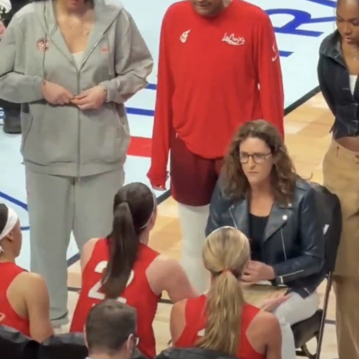 FeverUpdate's tweet photo. Sophie Cunningham on the viral video involving Caitlin Clark and head coach Stephanie White:

"Honestly, I think people are reading far too much into it. When you’re competing at the highest level, emotions are going to show. That’s what happens when players and coaches care deeply about winning. There is no issue between Caitlin and Coach White. They communicate well, they respect one another, and they’re both committed to making this team better every single day."
