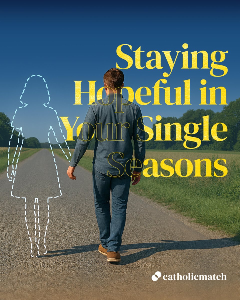 CatholicMatch's tweet photo. She met and married her husband at 42. And she remembers exactly what it felt like to wonder if God had forgotten about her.

He hadn't. 🙏 

5 practical tips for staying hopeful during prolonged singleness: https://t.co/YObBVQhLOw https://t.co/yu5ltsn6vW